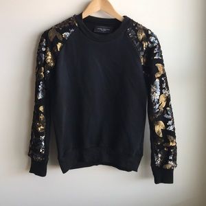 Sequin Embroidered Sweatshirt